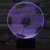 3D LED Night Light Table Desk Optical Illusion Lamp 7 Color lighting football #R45