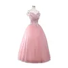 Luxury Beaded Crystal Pink Quinceanera Dresses US10 Ball Gown Evening Party Gowns Debutante Masquerade Dresses 15 Years Old