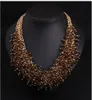 2016 Moda Urok Biżuteria Wisiorek Luksusowy Handmade Crystal Choker Chunky Multilayer Krótki obojczyk Naszyjnik Bib Naszyjnik