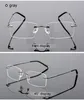 QianJing Alloy Rimless Optical Eyeglasses Rimless Spectacle Frame Men Gents Frameless Clear Glasses Gold Prescription Eyewear8982354