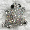 Hela Crystal Rhinestone Small Frog Pin Brooch Fashion Jewelry Gift C7547524770