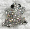 Hele Kristal Strass Kleine Kikker Pin Broche Mode-sieraden cadeau C7547524770