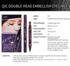DHL Free Fashion QIC Waterdichte sterren Embellishment Plum Double Makeup Eyeliner 4 Stempel Eyeliner Make Oog Schaduw / voering Combinatie