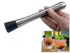 20 piezas Cóctel de hielo Swizzle Stick Fruit Muddle Maja Popsicle Sticks Triturado Acero inoxidable Ice Hammer Bar Herramientas Vino Tools Muddler Hammer