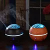 Creative Light Shade Wood Grain Arom Diffuser Ultraljud Night Light Humidifier Mini Aromatherapy Machine Home Atmosphere2616156