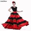 Costumes de danse espagnole pour femmes jupe de danse Flamenco jupe de danse du ventre vêtements espagnols haut et jupe de Flamenco247C