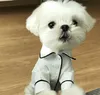 Küçük Köpek Siyah Beyaz Mavi Pembe Giysiler Bichon Frise bulldog Softfeeling Gömlek Kaniş Giyim Pet Puppy pijama düğmesi Malzemeleri