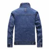 men's denim jacket coat cotton windbreaker male large size clothes autumn tops cashmere tops warm overcoat blue 2018 M-XXXXL