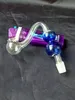 The color of glass gourd pot Wholesale Glass bongs Oil Burner Glass Water Pipes Oil Rigs Smoking Free