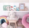 Nieuwe Noordse 25x35cm regenboog kussen Kids Rainbow Toys Soft Decorative Gevulde kussen Cartoon Baby Kussen Decoreer kinderkamer Room Decor Decor