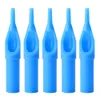 250Pcs Tattoo Tips Professional 3RT/ 5RT/ 7RT/ 9RT/ 11RT Disposable Tattoo Tips Blue Sterile Nozzle Tip Plastic For Permanent Makeup
