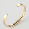 Accessori per gioielli di moda Bracciale gioielli ispiratrici "Troppo benedetto per essere stressato" frase - messaggio positivo preventivo braccialetto braccialetto per tee