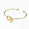 Moda ouro prata letra pulseira id charme braceletes alfabeto pulgles fêmea personalidade de jóias