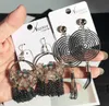 Nowa moda dziewczyna Madam Luksusowa geometria Pearl Crystal Kołek z cyrkonem Kolczyki Tassels Kolczyki Mix 15 Style 15 par