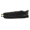 Brazylijskie kręcone ludzkie włosy I Wskazówka Włosy Rozszerzenia Ludzki 100g Pre Bonded Curly Keratyn Hair Extension 100s 14 "16" 18 "20" 22 "24" 26 "