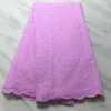 5Yards/pc Most popular fuchsia african cotton fabric embroidery swiss voile lace for clothes BC26-5