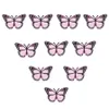 10pcs Schmetterlingsflecken Abzeichen für Kleidung Eisen bestickter Patch Applique auf Flecken Nähzubehör für Kleidung260o