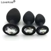 LOVERKISS 3PCS Silicone Anal Plug Butt Plug Set Plated Jeweled Sex Stoppar Vuxenleksaker För Män Kvinnor Anal Trainer för Par Y18100803