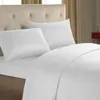 3 / 4PCS Fashion Bedding Set Stripe Bomull Mjuka Kläder Pure Color Bed Sheet Set With Cover Monterade ark Hotell Textiles 39