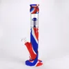 14-Zoll-Silikonbongs mit 14-mm-Glaskopf, Shisha-Glaswasserbongs, Shisha-Bongs, einzigartige Becherbongs, Dab-Rigs 420