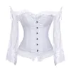 maglia bianca in corsetto