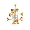 Härliga Botti Hanging Lights Gold Chandelier Suspension Lamps Trumpet Pendant 12/16/24 Head Dining Living Room Restaurant