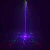 Freeshipping mini 96 RGB Gobos 4 Laser Blandad Blå LED Justeringshastighet Stage Lighting DJ Home Party Show Wedding Projector Lights Sl9grb