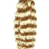 Blonde tape Hair Extensions Bleach Blonde Huid inslagband in Krullend Uitbreiding Haar 100g 40pcs Menselijke band Hair Extensions Lijm