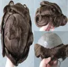 60 # Blondynka Powacei Brown # 4 32mm Wave Malezyjskie Kawałki Włosów Full Pu Toupee dla Mężczyzn Szybka Dostawa Express