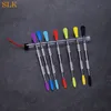 Outils de dabber de cire atomiseur de cire 3 style argent or couleur arc-en-ciel 120mm outil de pot de dab vaporisateur d'herbes sèches avec embouts en silicone tube en plastique