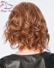 Evermagic волнистые Боб волосы вырезать золотой блондинка полный парик шнурка 130% плотность Реми человеческих волос высокое качество бразильский боб парик для женщин
