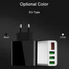 Draagbare 3 USB-poort Telefoon Wall Charger Adapter met LED Display EU / US Plug Smart Quick Charging voor iPhone iPad Samsung Xiaomi