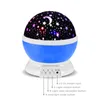 Novidade Night Light Projector Lamp Rotary Flashing Starry Moon Star Sky Projector Estrela Crianças Crianças Bebê Abajur Infantil