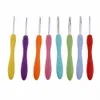 8/22pcs Multi Coloured Aluminum Crochet Hooks Knitting Needles Set Weave Craft Kits Embroidery Needlework Sewing Tools