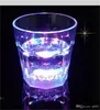 Kolorowe światło LED Light Luminous Cup przezroczysty ośmiokątny kubek plastikowy indukcyjny wodny Tumbler do nocnego klubu bar 4 9jc ff