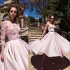 Elegantes blassrosa Partykleid mit applizierter Bluse, neu eingetroffenes herzförmiges, knöchellanges Cocktailkleid aus Satin, schönes Abendkleid für formelle Kleidung