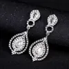 Glänzende Mode Kristalle Ohrringe Strass Lange Tropfen Ohrring Für Frauen Braut Schmuck Hochzeit Geschenk Für Brautjungfern BW-010