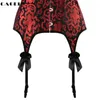 Corsetto in acciaio corsetto con broccato nero rosso con cinture a tutela alramio di Lingerie sexy DOBBY BODY SHAPER6719855