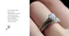 choucong Klassische Echte Stein Diamant 925 Sterling Silber Frauen Engagement Hochzeit Band Ring Set Sz 5-11 Geschenk