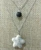 Collana multistrato in pietra lavica con stelle marine di moda Collana con diffusore di oli essenziali per aromaterapia di roccia vulcanica per gioielli da donna
