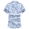 Совершенно новые модные брендовые летние повседневные рубашки мужские хлопковые дышащие рубашки с принтом в деловом стиле с короткими рукавами мужские большие размеры 7XL Clot277H