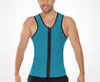 Mens Zipper Neoprene Shaper Slimming Vest Tank Tops Shapewear Tummy Control Body Shapers Trainer Girdle Belt Trimmer Compression