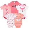 Summer baby clothes boy girl 5 PCS/lot body suits baby clothing bodysuit boy ropa jumpsuit newborn 0 3 6 9 months costume