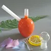 Nuevo diseño de tubería naranja plataforma petrolera vidrio bong pipa de fumar pipa de agua de vidrio GB-275 para la venta