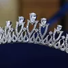 Copricapo da sposa Corone con zirconi Gioielli da sposa Ragazze Sera Prom Party Performance Spettacolo Diademi di nozze di cristallo Accessor6580597