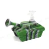 4.1 "실리콘 흡연 파이프 탱크 버블 러 워터 핸드 파이프 휴대용 물 담뱃대 봉 왁스 오일 장비