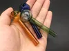 Tubo de queimador de óleo de vidro pirex colorido mais barato de 7 cm mini tubo de vidro tubos de óleo de unhas de vidro para fumar cachimbos de tabaco