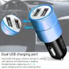 Car Charger Dual Charging Ports 5V/3.1A Portable Travel Charger Adapter with LED Light USB Charger For iPhone iPad Samsung Huawei LG