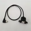 90 gradi ad angolo retto Mini USB B maschio a USB B femmina cavo dati montaggio a pannello con viti per stampante