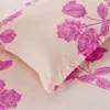 紫色の花プリントベッドスカート150 * 200cmポリエステル高品質ベッドスプレッドサバナス牧歌的な花のベッドシーツホームテキスタイル